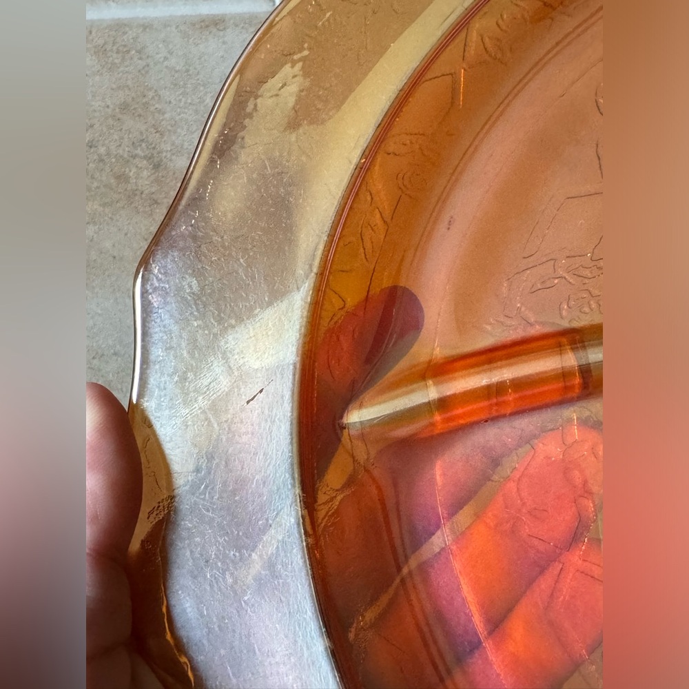 Vintage Federal Glass Iridescent Divided Plate✨ - Picture 7 of 12